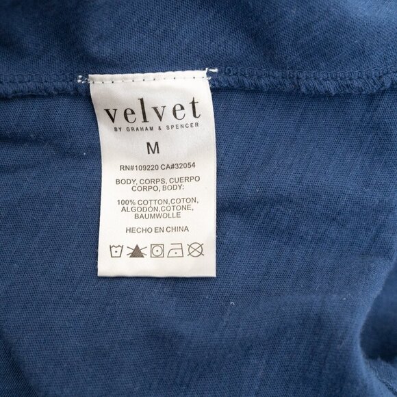 Anthropologie Velvet Graham & Spencer Gussie Side Tie Dress Blue - Picture 14 of 14